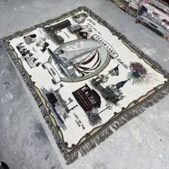 アイオワ州　マルチカバー　ソファーカバー　ヴィンテージラグ　131x178
