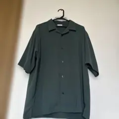 GU ダークグリーン 半袖シャツ Lサイズ