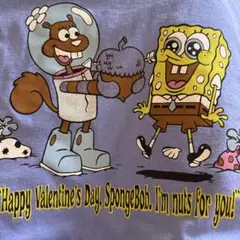 スポンジボブ バレンタインTシャツ M USA製　アメカジ　ヴィンテージ