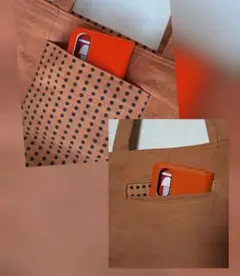 柿渋染め　やや大きめトートバッグ