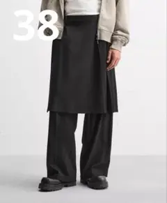 プリーツオーバースカートパンツ　【ZARA】　38