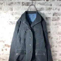 【ヴィンテージ】レトロ デニム風 ステッチジャケット古着usedAS49