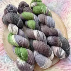 手染めの毛糸♡メリノウール ソックヤーン ３カセ 約300ｇ