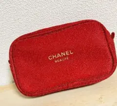 シャネル CHANEL ノベルティポーチ ラメレッド 正規品 新品未使用