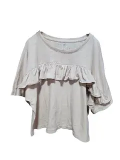 zGAP フリル付きベージュTシャツ 半袖 サイズ130㎝