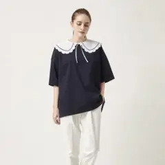 yori スカラップカラーカットソー