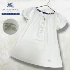 美品 バーバリーブルーレーベル パフスリーブ ノバチェック ホースロゴ ブラウス