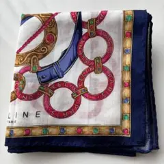 CELINE セリーヌ 大判ハンカチ チェーンデザイン 未使用