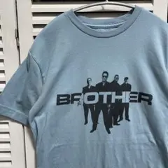 ムービー Tシャツ 古着 水色 ブラザー ビートたけし 北野武 ヤクザ 映画