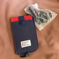samurai and niko and ポーチ ネイビー レッド　未使用