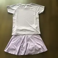 adidas スポーツウェア 薄紫 スカート付き
