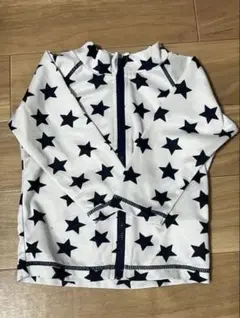 星柄 長袖水着 前面ファスナー付き