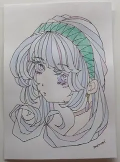 手描きイラスト　「朝顔」