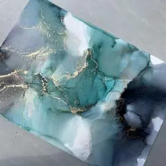 アルコールインクアート原画　Green