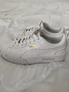PUMA ホワイト プラットフォームスニーカー