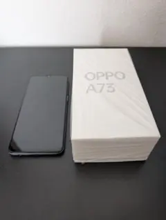 美品！　OPPO A73 スマホ　本体　箱あり　ネイビー　楽天モバイル　オッポ