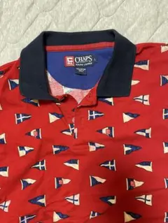 CHAPS セーリングフラッグ柄 ポロシャツ L Ralph Lauren