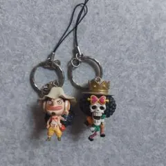 ワンピース ウソップ＆ブルック ストラップ キーホルダー