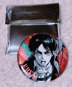 新品 進撃の巨人 エレン ホログラム EYE 缶バッジ