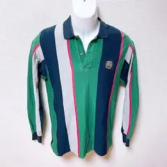 LACOSTE ラコステ ゴルフ ポロシャツ 長袖 ストライプ メンズM