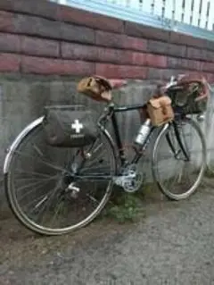 vintage ミリタリー 防水 自転車 サドル フロント リア サイドバッグ