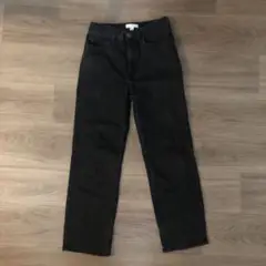 H&M ブラック ストレートデニム ハイウエスト