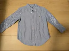 Ralph Lauren 長袖シャツ 3T 青 チェック柄