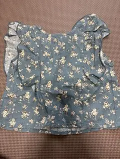 ペアマノン 花柄フリル袖シャツ 90