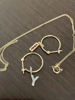 k18 ネックレス ピアスセット