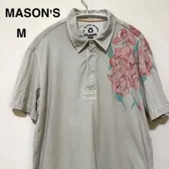 MASON'S メイソンズ　半袖シャツ　ポロシャツ　メンズ　M 花柄