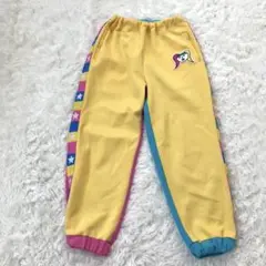 希少 竹下パラダイス　ジャージパンツ　カラフル　厚手　ワッペン　長ズボン　F