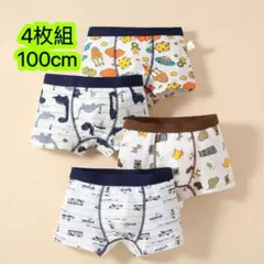 4枚組100男の子ブリーフ ボクサーパンツ綿キッズ 男児小学子供下着　第254号