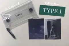 BTS テテ V TYPE1 写真展 購入特典 PVCミニポーチ ステッカー 2