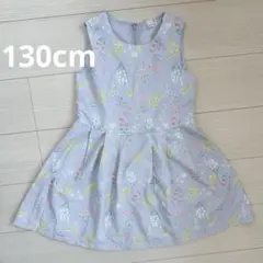 petit main花柄ノースリーブワンピース 薄紫