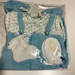 ❤️SALE❤️水色フリース ツーウェイ・ドレスオール 新生児セット❤️