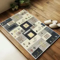 玄関マット ギャベ柄 洗える