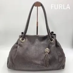 FURLA フルラ ショルダーバッグ 肩掛け トートバッグ 型押しリザード