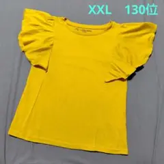 GLOBAL WORK 袖フリルトップス【XXL/130～140相当】イエロー