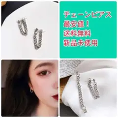 【最安値】ピアス シルバー サージカルステンレス チェーン 軟骨ピアス