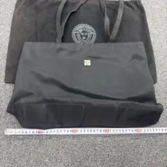 A4可 美品 VERSACE ナイロン トートバッグ 黒 メデューサ　袋付き