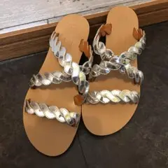 ★ 美品 ヴェロニク ブランキーノ レザーフラットサンダル