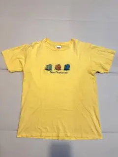 【90s】サンフランシスコ刺繍Tシャツ 黄 USA製 シングルステッチ