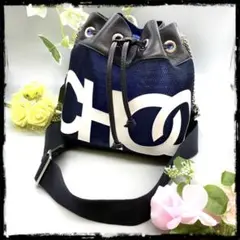 JIMMY CHOO ジミーチュウ メッシュ ショルダーバッグ 巾着型 ブラック