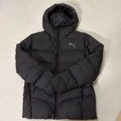 PUMA ブラック ダウンジャケット フード付き