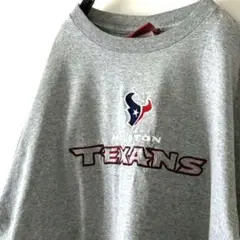 リーボック NFLHouston テキサンズ ロゴ 刺繍 Tシャツ グレー古着