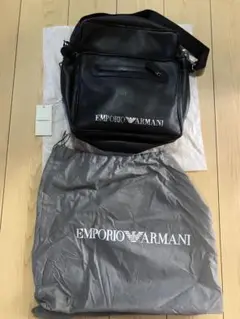 訳ありEMPORIO ARMANI ブラックショルダーバッグ　ジャンク扱い