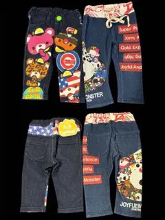 JAM キャラクター柄デニムパンツ 2点セット