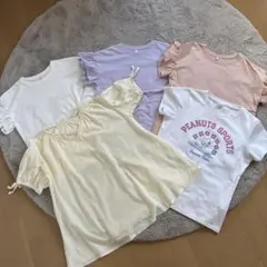 キッズ　GU 150cm Tシャツブラウス5セット