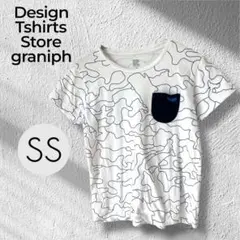 グラニフ　半袖　Uネック グラフィック　ポケット　Ｔシャツ