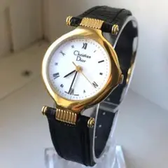 Christian Dior レザーベルト時計 D104-150 Christian Dior(クリスチャンディオール) CD chain belt watch